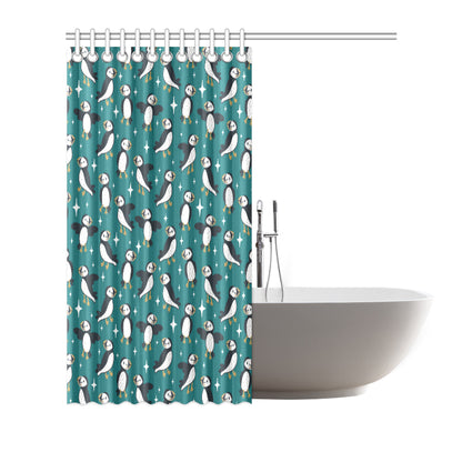 Puffin Pattern Print Design A05 Shower Curtain