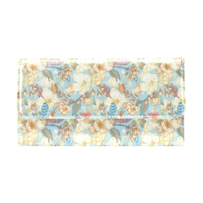 Summer Floral Print Design LKS302 Women's Trifold Wallet