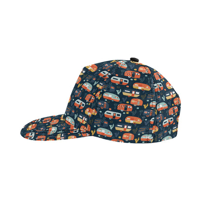 Camper Caravan Print Pattern Snapback Cap