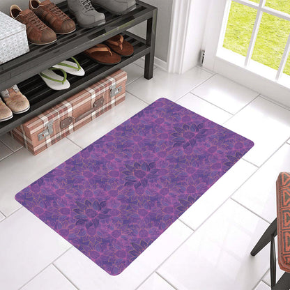 Bohemian Lotus Mandala Style Rubber Doormat