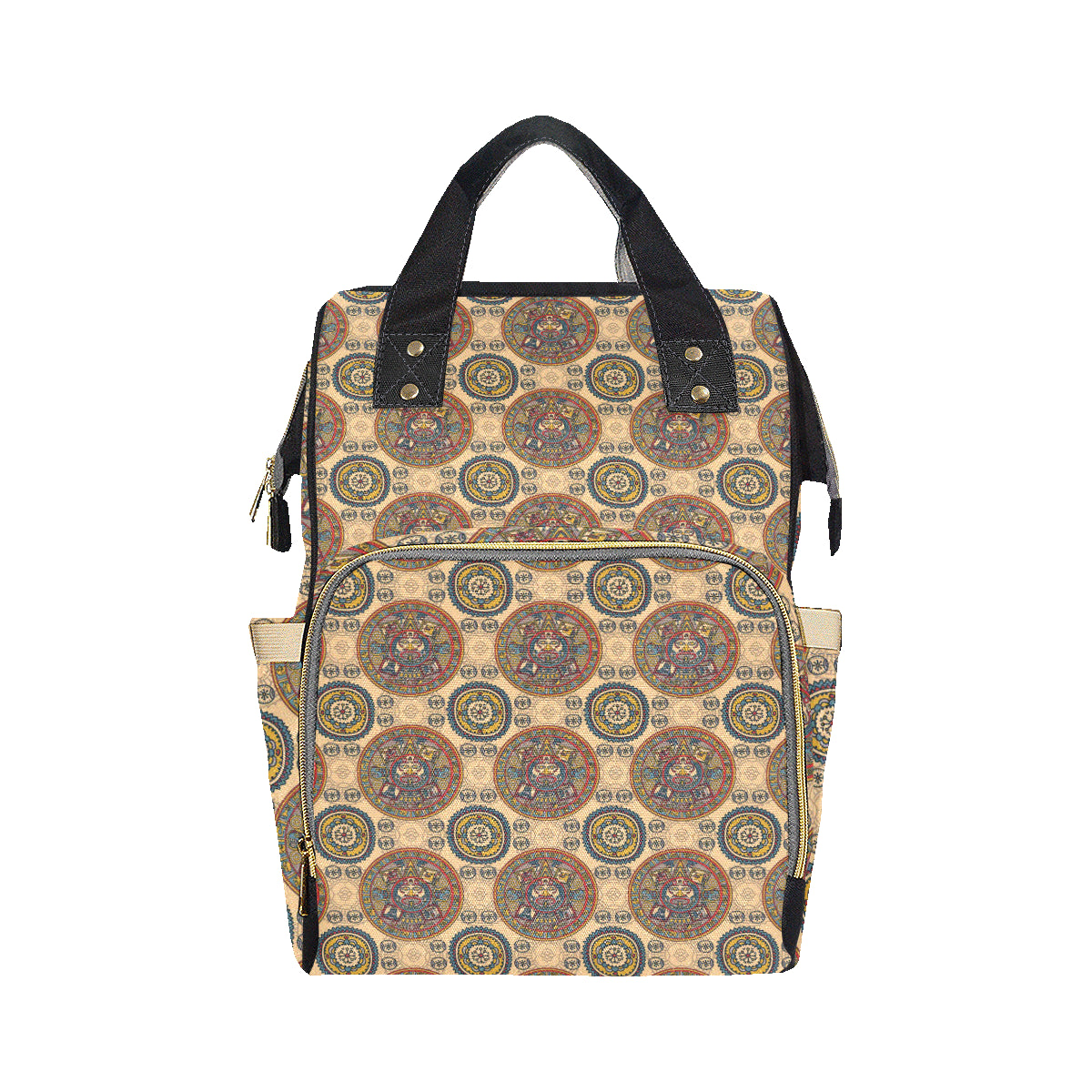 Calendar Aztec Pattern Print Design 02 Diaper Bag Backpack