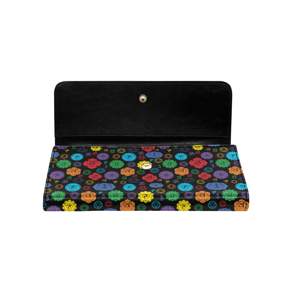 Chakra Pattern Print Design 01 Women's Trifold Wallet