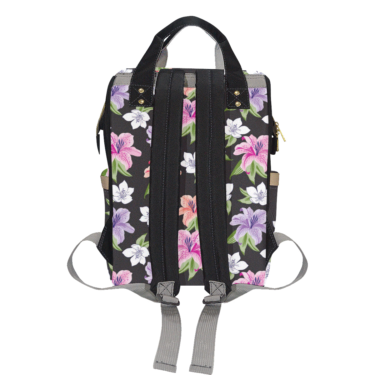 Lily Pattern Print Design LY02 Diaper Bag Backpack