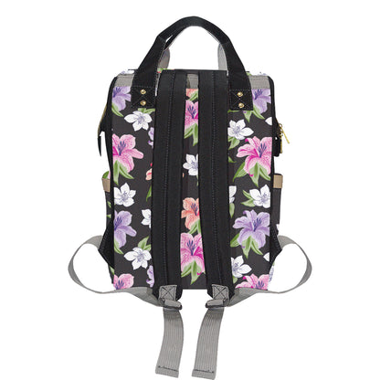 Lily Pattern Print Design LY02 Diaper Bag Backpack