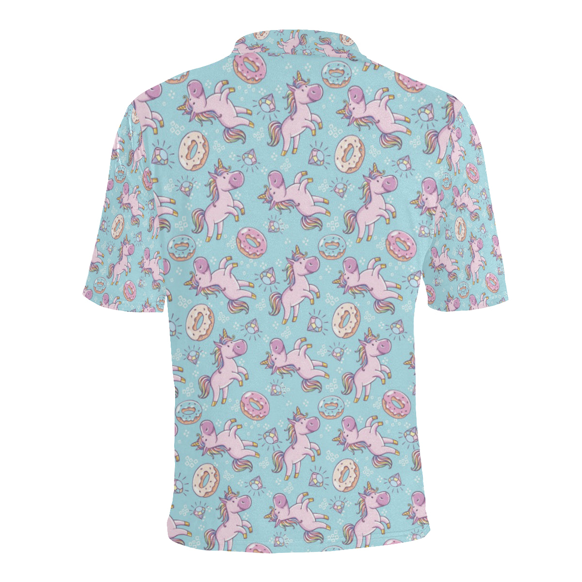 Donut Unicorn Pattern Print Design DN016 Men Polo Shirt