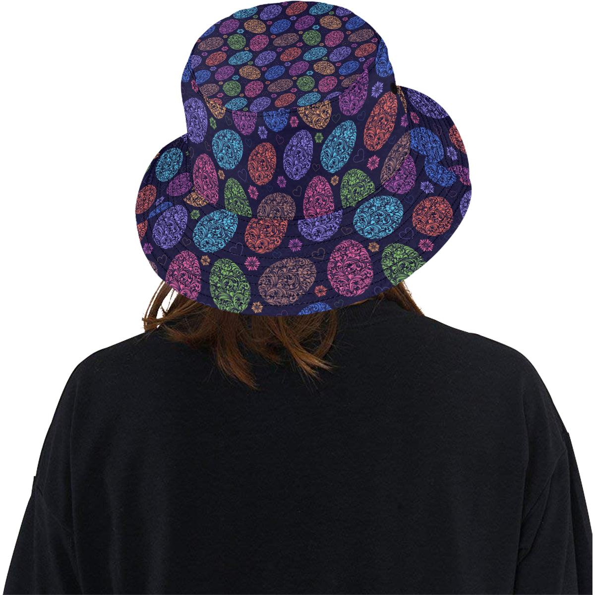 Easter Eggs Pattern Print Design RB012 Unisex Bucket Hat