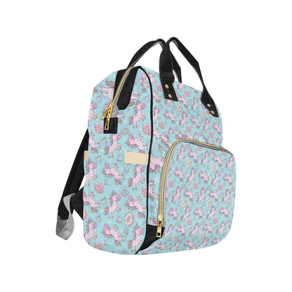 Donut Unicorn Pattern Print Design DN016 Diaper Bag Backpack