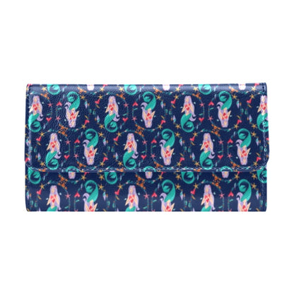 Mermaid Girl Cute Design Print Women's Trifold Wallet
