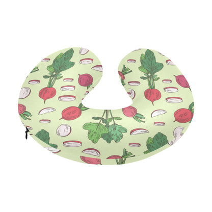 Radish Pattern Print Design A04 U-Shaped Travel Neck Pillow