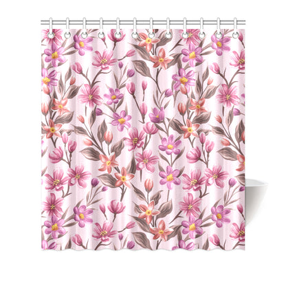 Summer Floral Pattern Print Design SF09 Shower Curtain
