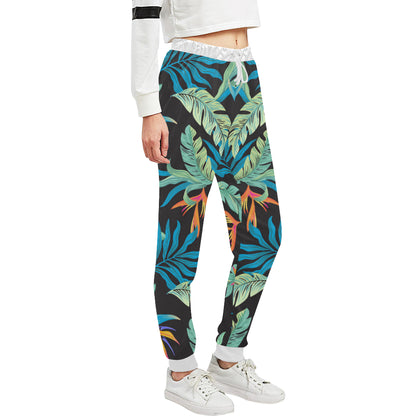 Tropical Palm Leaves Hawaiian Flower Unisex Sweatpants