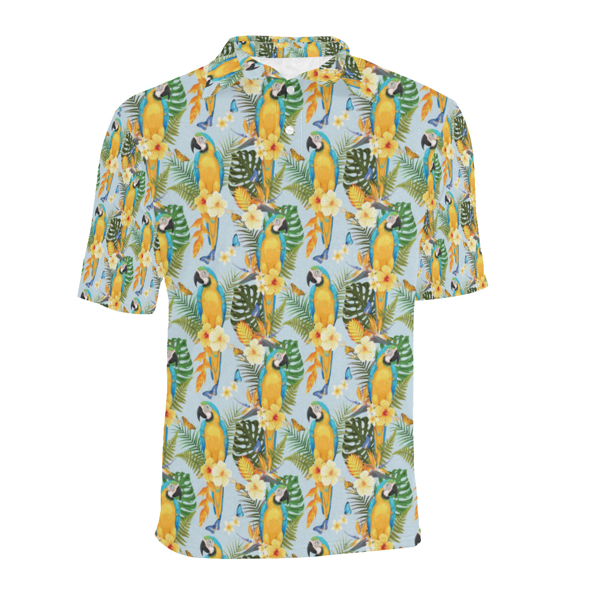 Parrot Pattern Print Design A04 Men Polo Shirt