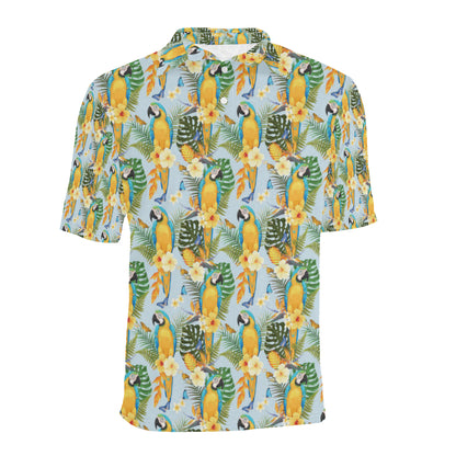 Parrot Pattern Print Design A04 Men Polo Shirt