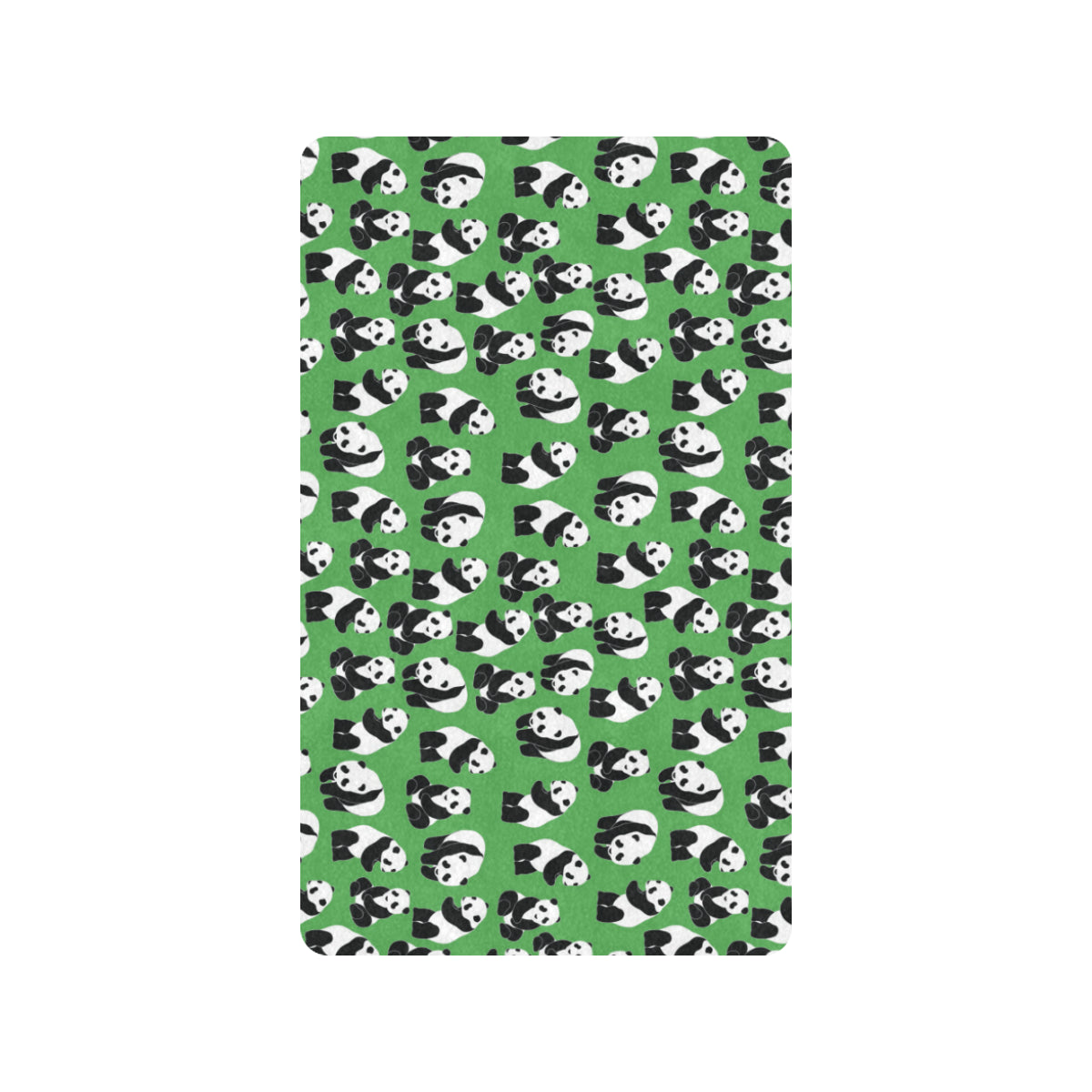 Panda Bear Pattern Themed Print Rubber Doormat