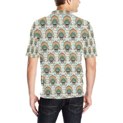 Boho Pattern Print Design 04 Men Polo Shirt