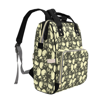 Skull Print Design LKS302 Diaper Bag Backpack