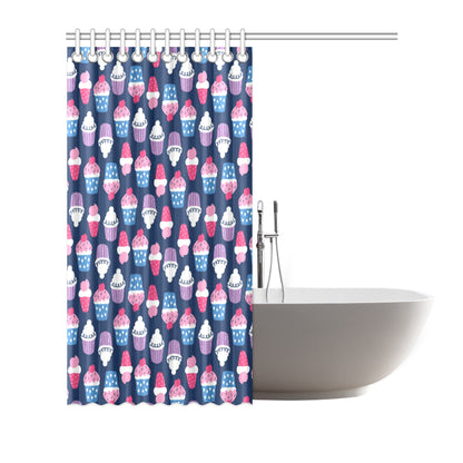 Cupcake Pattern Print Design CP04 Shower Curtain