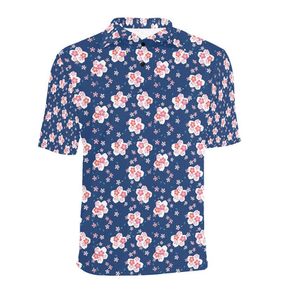 Sakura Print Design LKS306 Men Polo Shirt