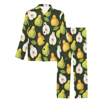 Pear Pattern Print Design PE06 Men's Long Pajama Set