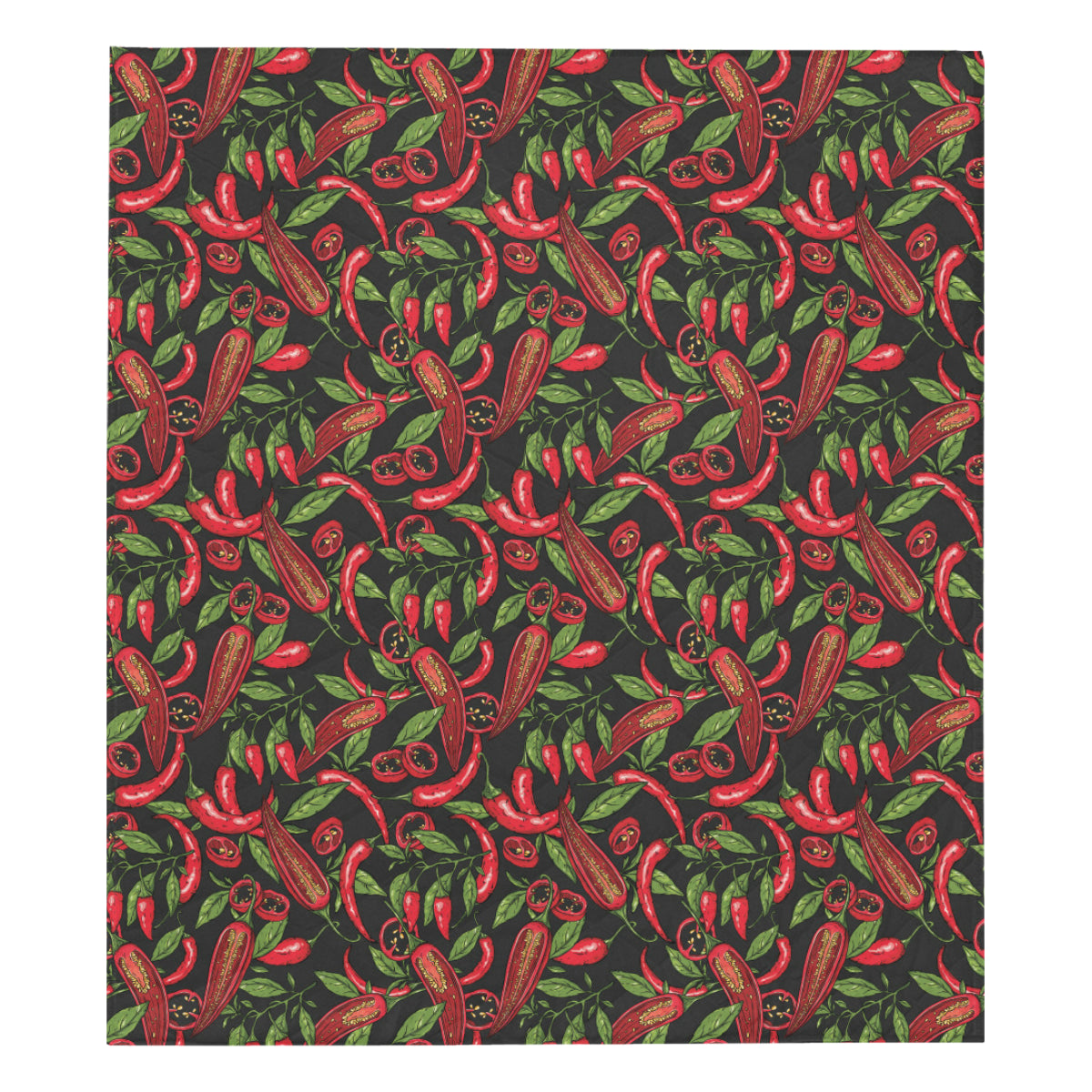 Chilli Pepper Pattern Print Design 02 Premium Quilt