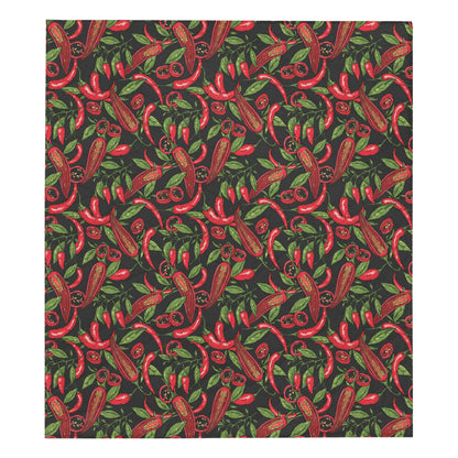 Chilli Pepper Pattern Print Design 02 Premium Quilt