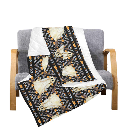 Buffalo Head Pattern Print Design 03 Premium Quilt