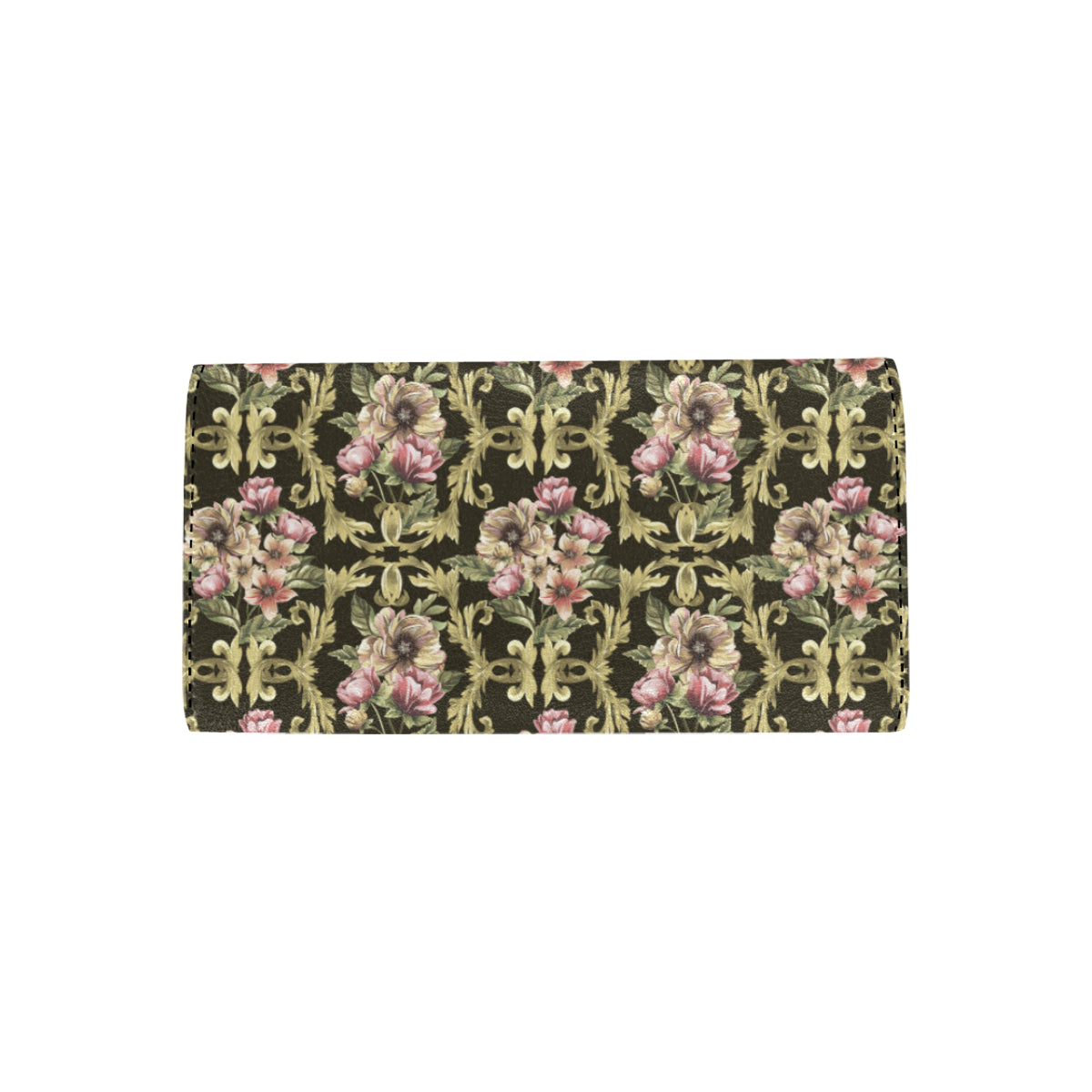 Baroque Pattern Print Design 02 Women's Trifold Wallet