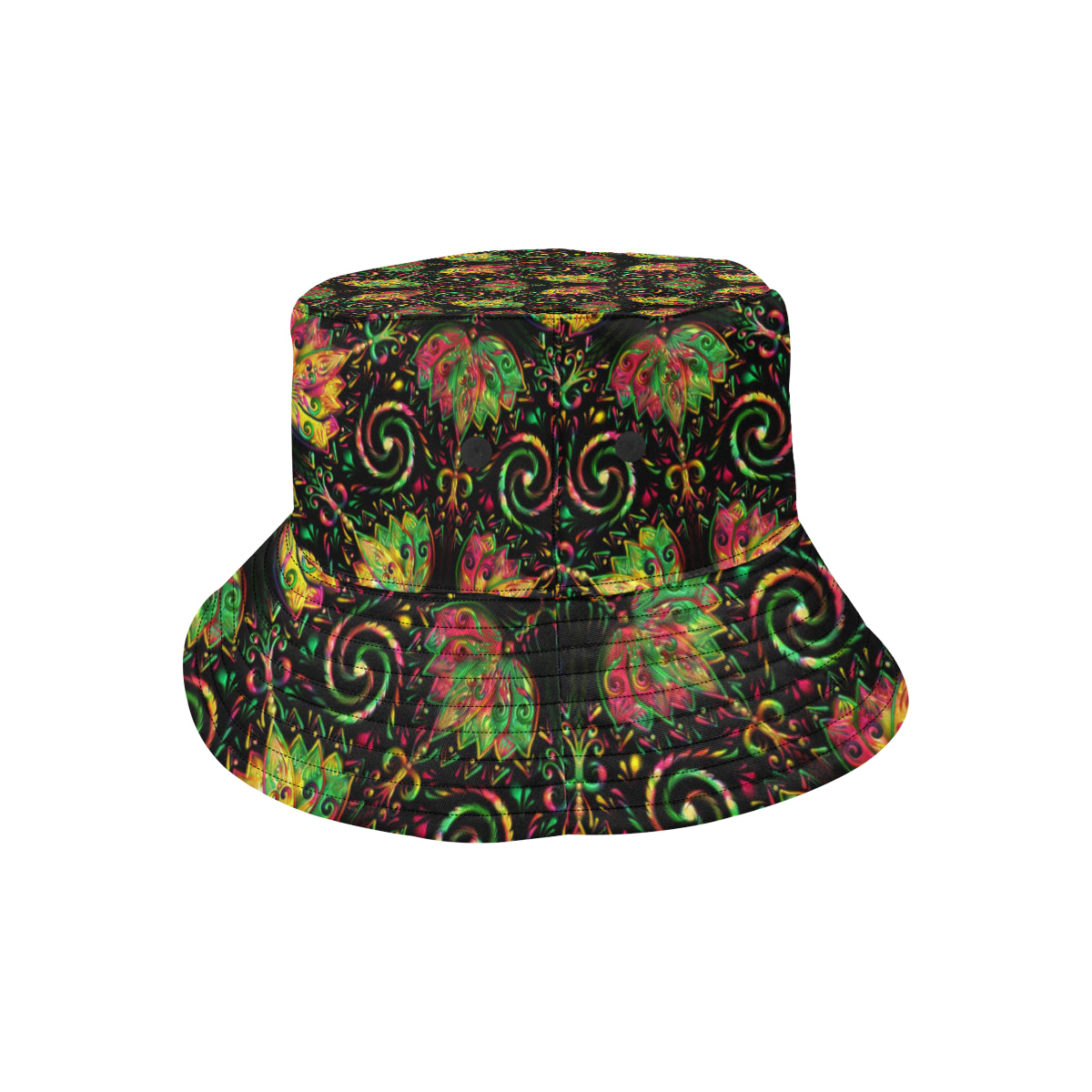 lotus Boho Pattern Print Design LO09 Unisex Bucket Hat