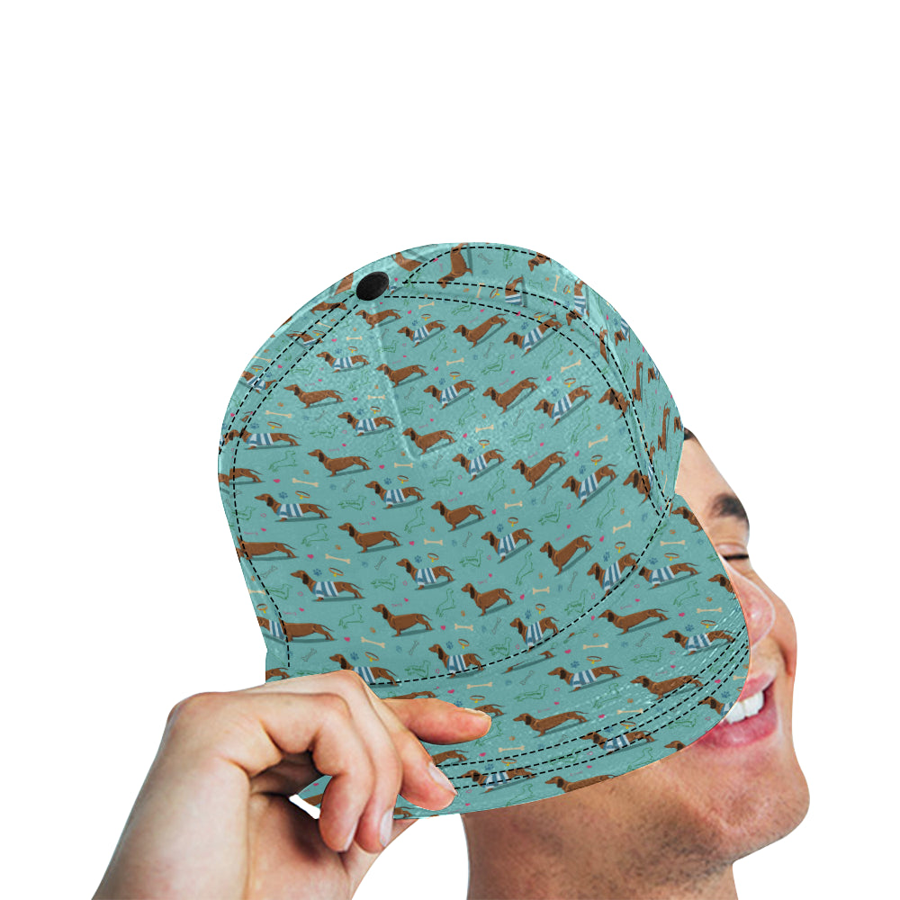 Dachshund Paw Decorative Print Pattern Snapback Cap