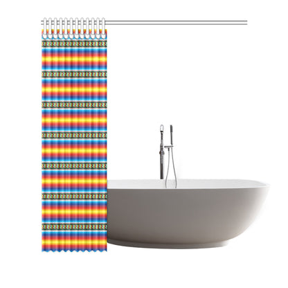 Mexican Blanket ZigZag Print Pattern Shower Curtain