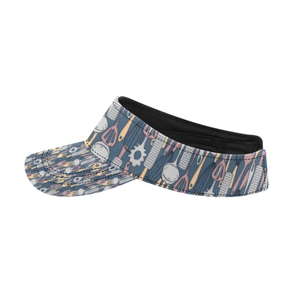 Cooking Kitchen Tools Pattern Print Design 05 Unisex Sun Visor