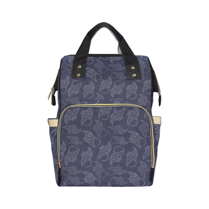 Manta Ray Pattern Print Design 01 Diaper Bag Backpack