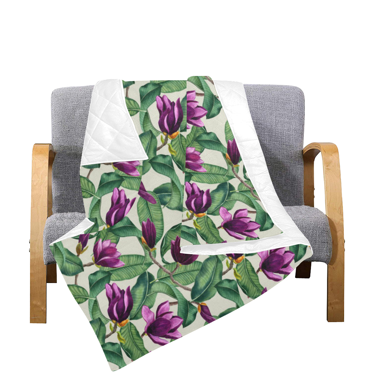 Magnolia Pattern Print Design MAG07 Premium Quilt