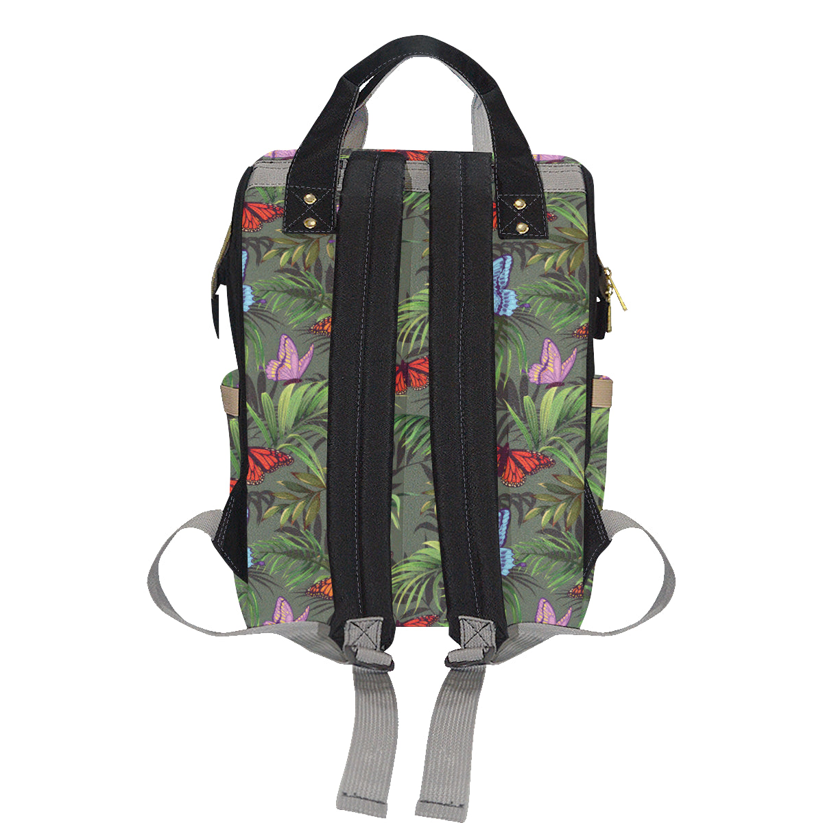Monarch Butterfly Pattern Print Design 04 Diaper Bag Backpack