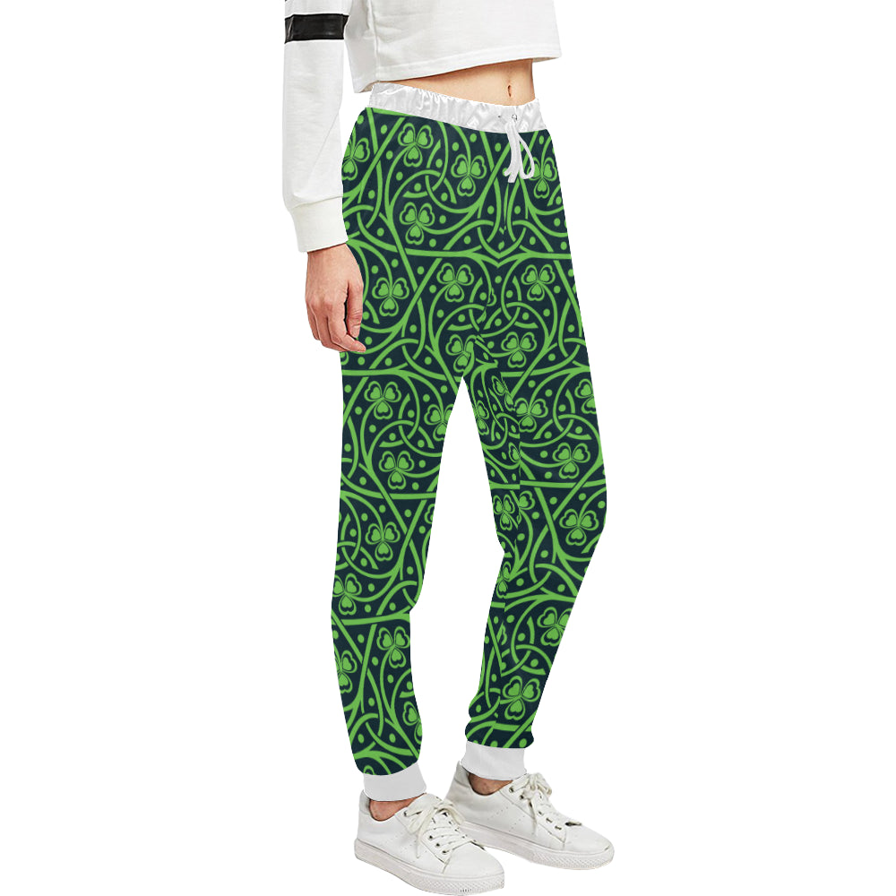 Shamrock Themed Print Unisex Sweatpants