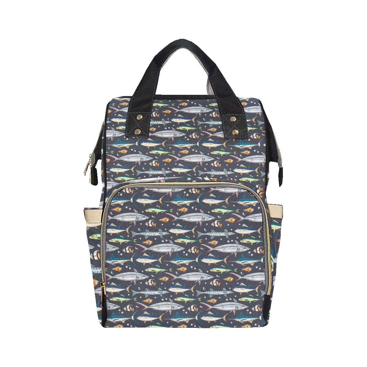 Swordfish Pattern Print Design 04 Diaper Bag Backpack