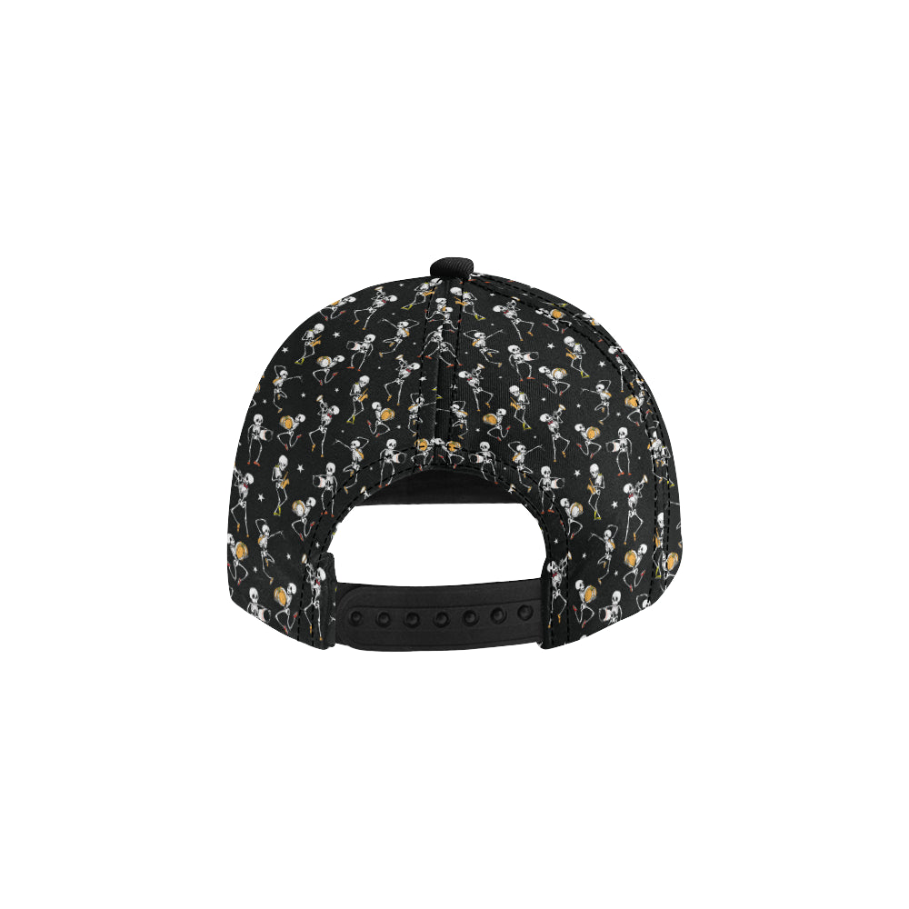 Skeleton Dance Print Snapback Cap