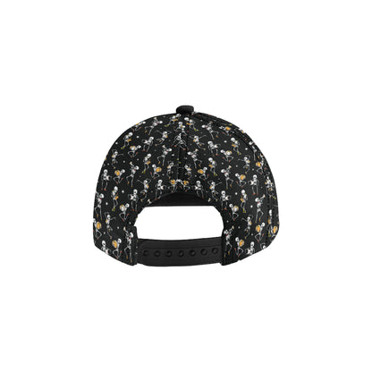 Skeleton Dance Print Snapback Cap
