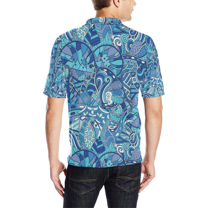 Funky Retro Pattern Print Design A02 Men Polo Shirt