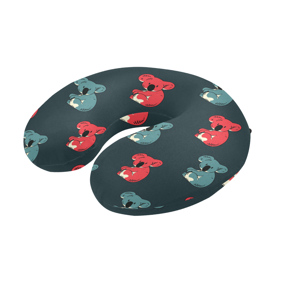 Koala Pattern Print Design 02 U-Shaped Travel Neck Pillow