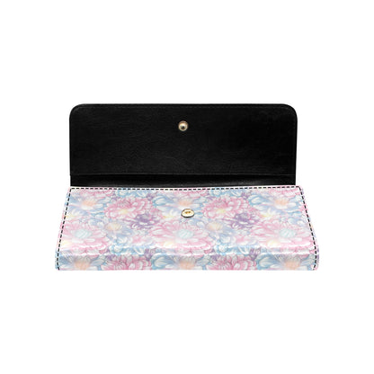 Dahlia Pattern Print Design 01 Women's Trifold Wallet