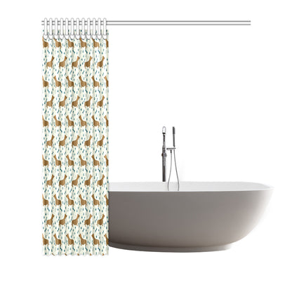 Dachshund Pattern Print Design 01 Shower Curtain