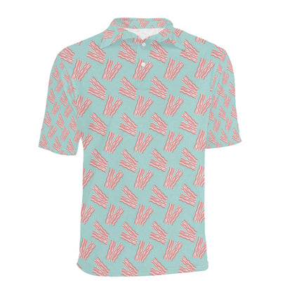 Bacon Pattern Print Design 04 Men Polo Shirt