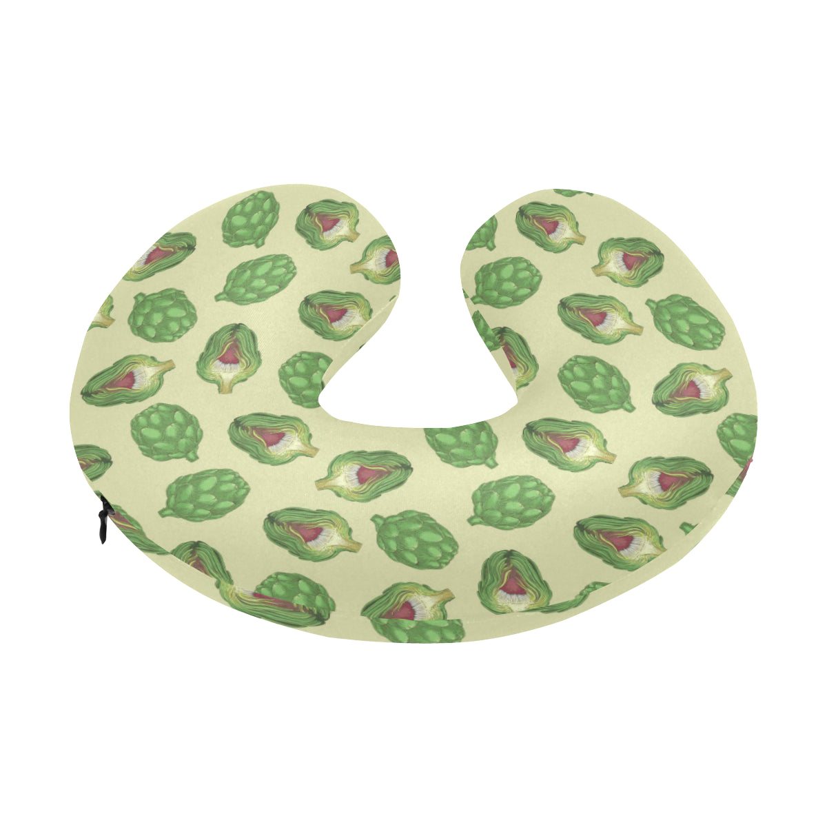 Artichoke Pattern Print Design 03 U-Shaped Travel Neck Pillow