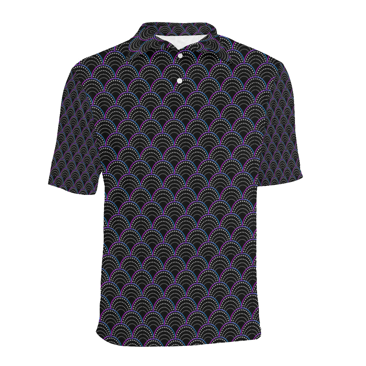 Mermaid Pattern Print Design 09 Men Polo Shirt