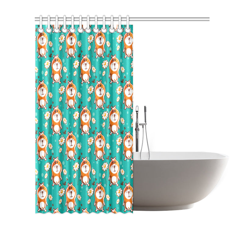 Hamster Pattern Print Design 01 Shower Curtain
