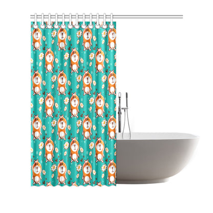 Hamster Pattern Print Design 01 Shower Curtain
