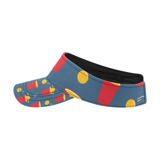 Beer Pong Pattern Print Design 02 Unisex Sun Visor
