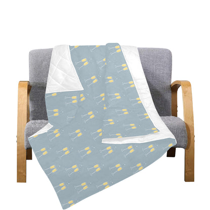 Champagne Pattern Print Design 03 Premium Quilt