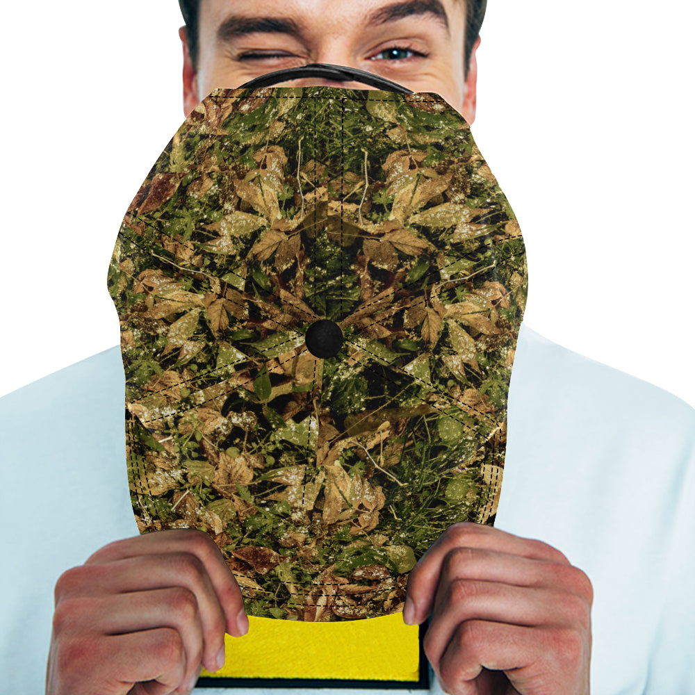 Camo Realistic Tree Forest Texture Print Snapback Cap